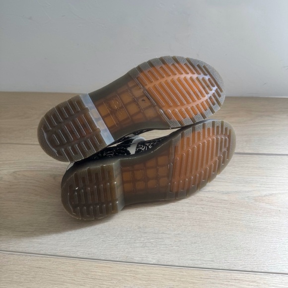 Dr. Martens White and Black Velvet Floral Mary Jane’s - Picture 6 of 6